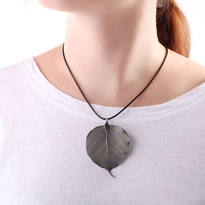 Rooted Free | Real Bodhi Leaf Pendant