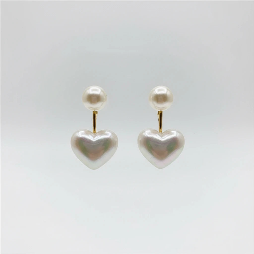 Heart Pearl Drops — Front Close-up