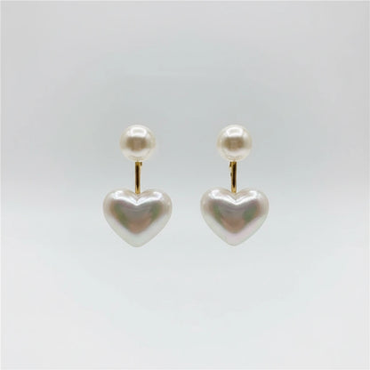 Heart Pearl Drops — Front Close-up