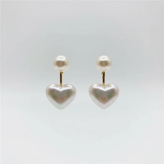 Heart Pearl Drops — Front Close-up