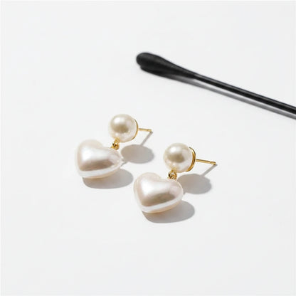 Heart Pearl Drops — Side Angle