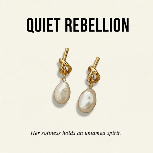 QUIET REBELLION | Knot Pearl Earrings