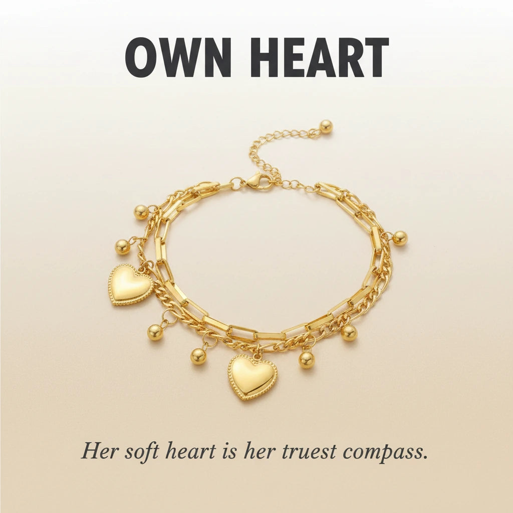 Own Heart | Golden Heart Bracelet