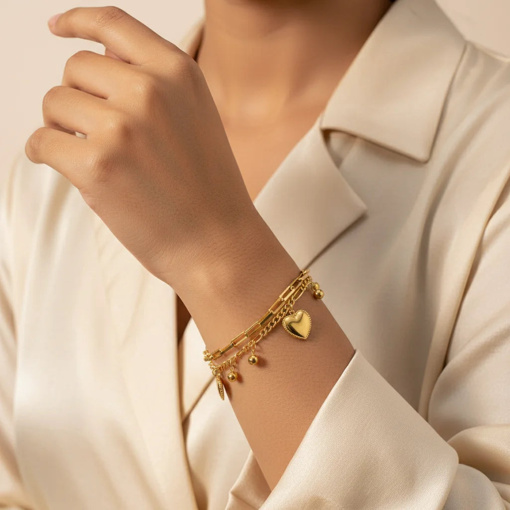 Own Heart | Golden Heart Bracelet