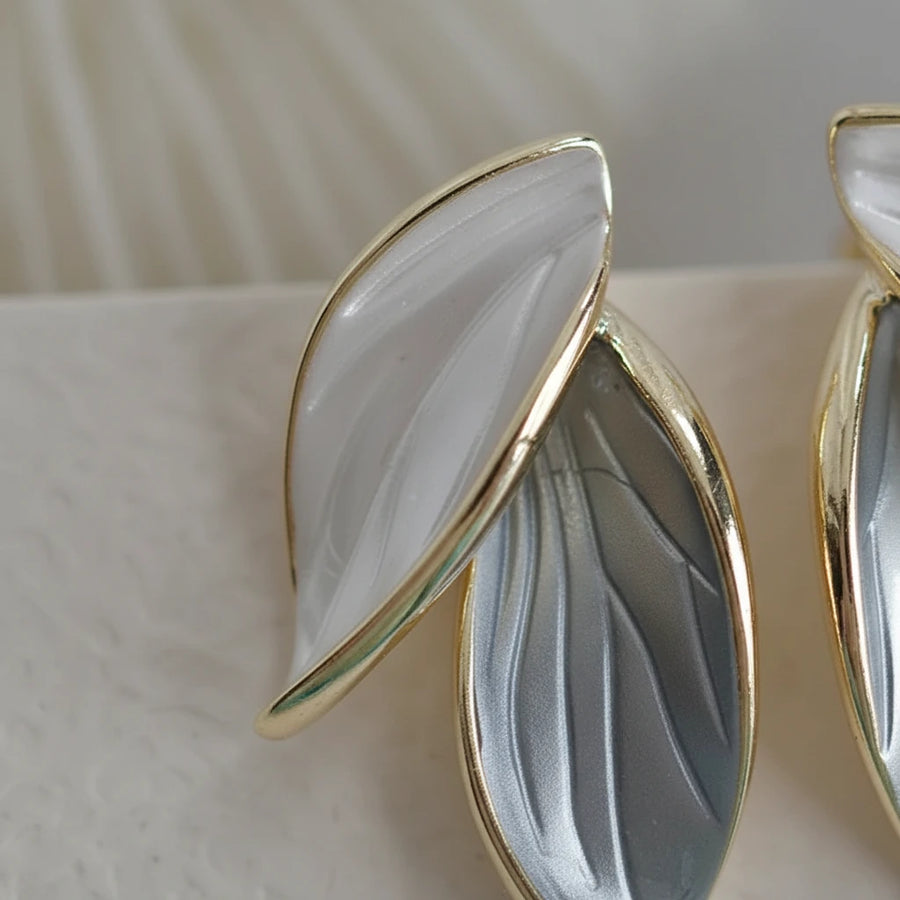 Layered Leaf Earrings | UNFOLD GRACE