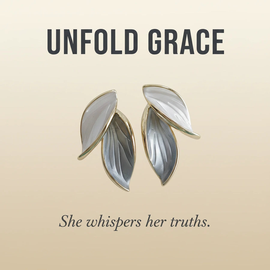 Layered Leaf Earrings | UNFOLD GRACE