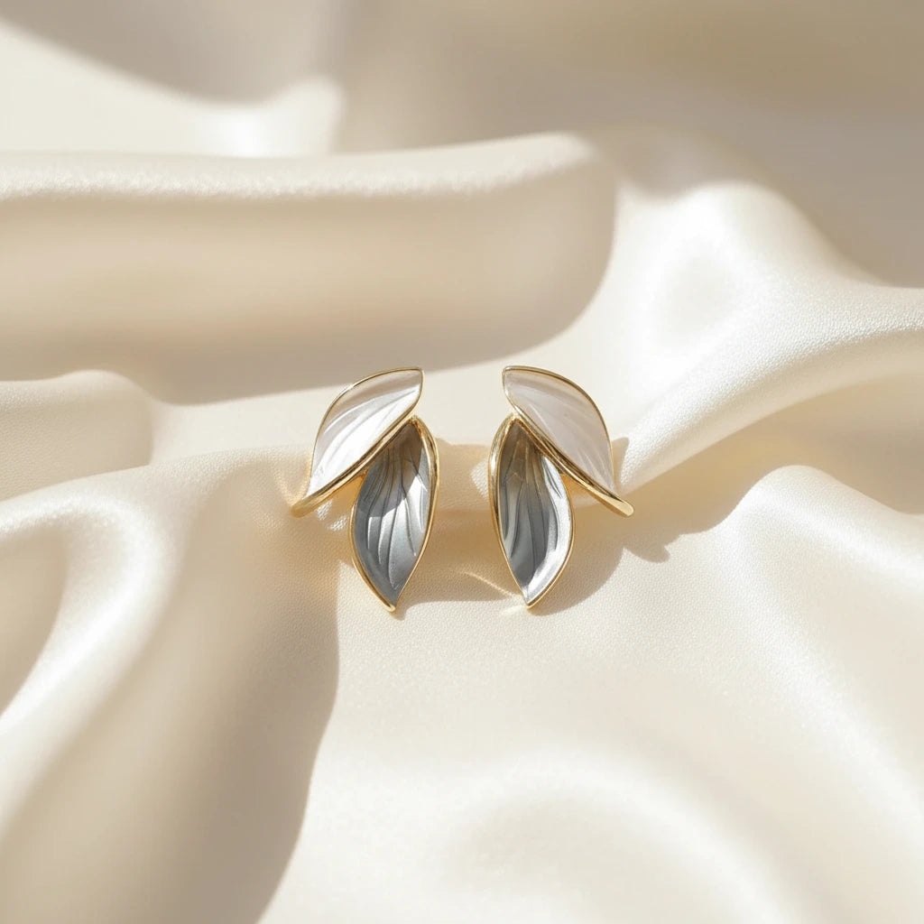 Layered Leaf Earrings — Velvet Pedestal