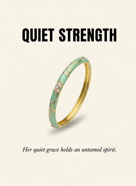 QUIET STRENGTH | Mint Floral Bangle