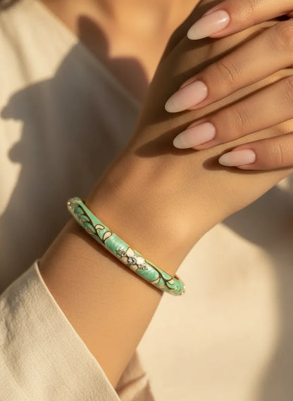 QUIET STRENGTH | Mint Floral Bangle