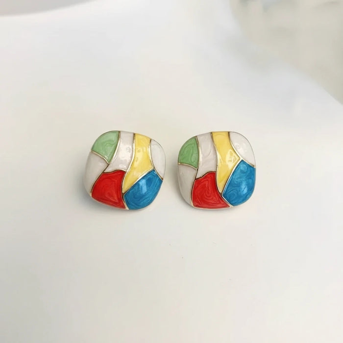 Mosaic Enamel Earrings | OWN YOUR ART