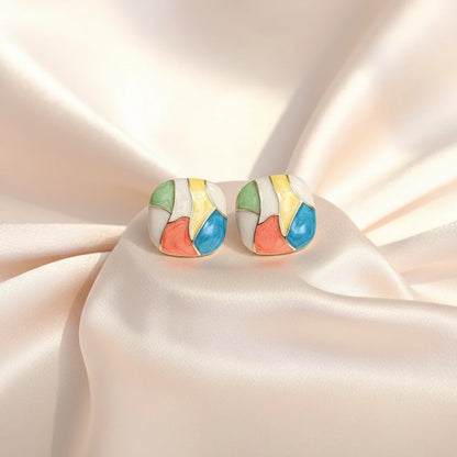 Mosaic Enamel Earrings — Velvet Pedestal