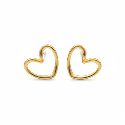 Open Heart Studs — Front Close-up