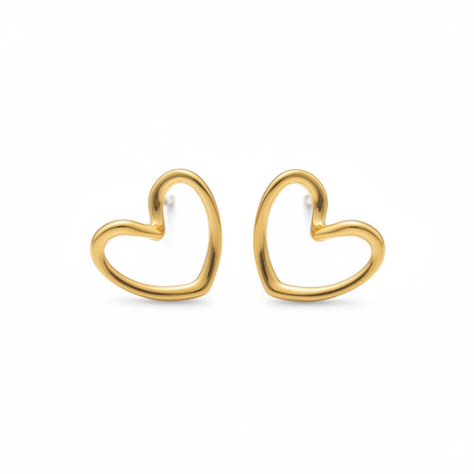 Open Heart Studs — Front Close-up