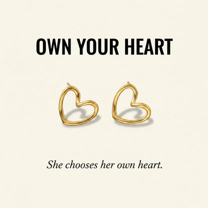 Open Heart Studs — Signature Card