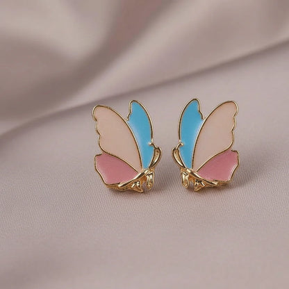 Pastel Butterfly Earrings — Detail Zoom