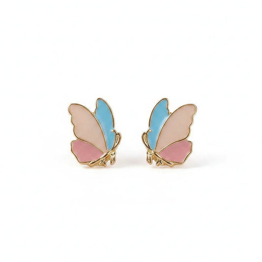 Pastel Butterfly Earrings — Front Close-up