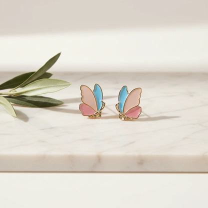 Pastel Butterfly Earrings — Luxe Marble