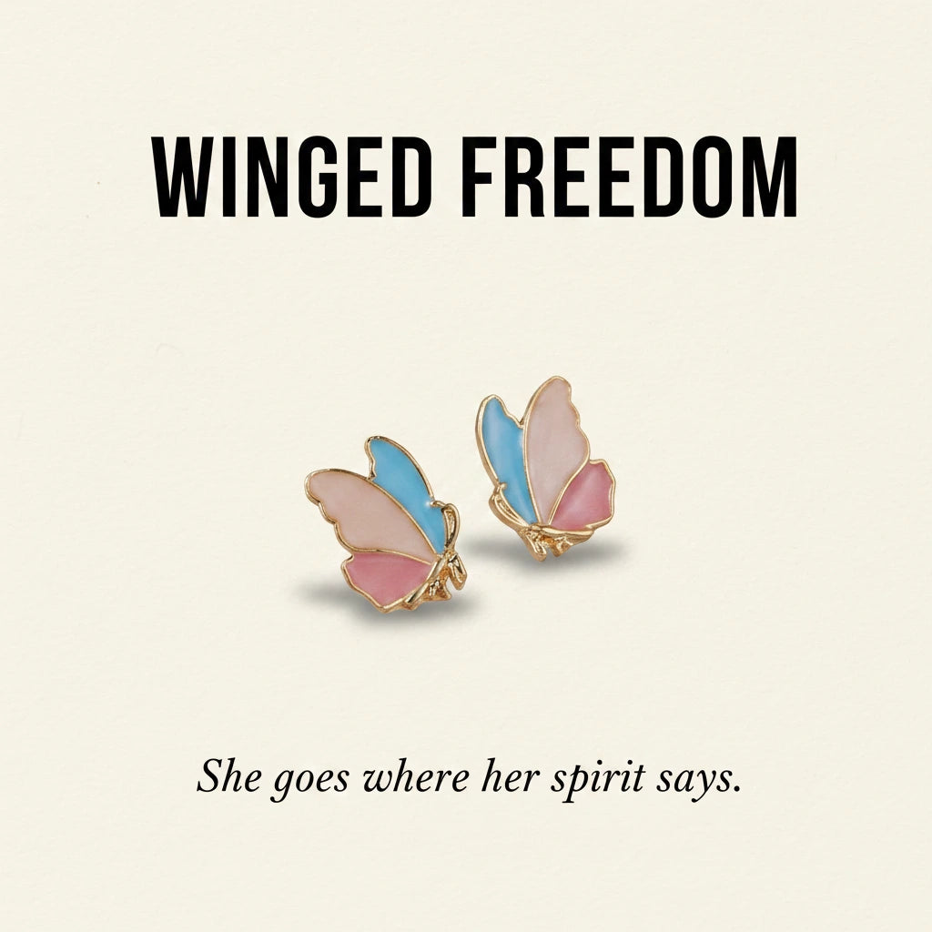 Pastel Butterfly Earrings — Signature Card