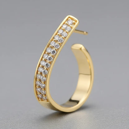REFINED DEFIANCE | Pave Curve Earrings