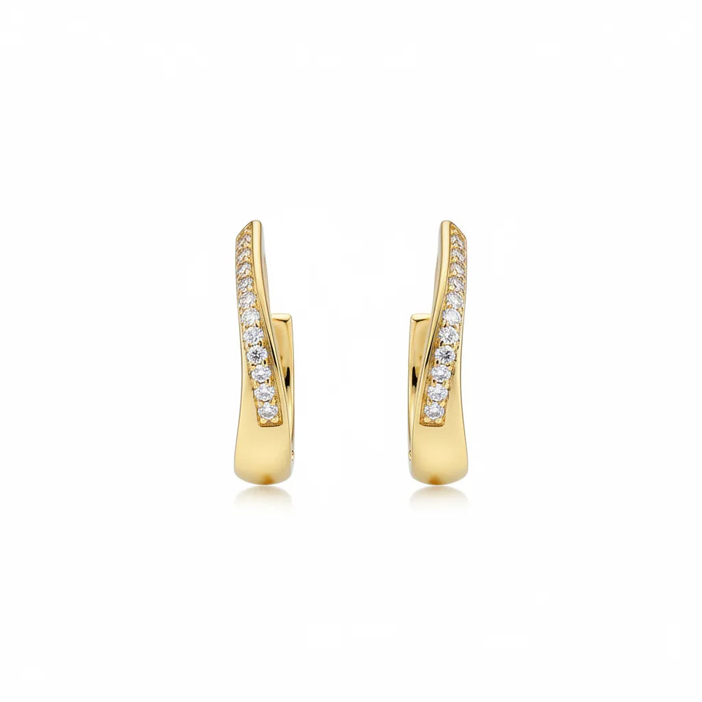 REFINED DEFIANCE | Pave Curve Earrings