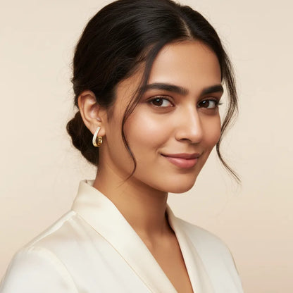 REFINED DEFIANCE | Pave Curve Earrings