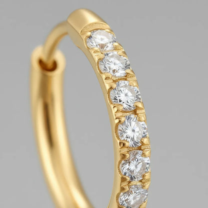 Her Own Shine | Pave Hoop Earrings