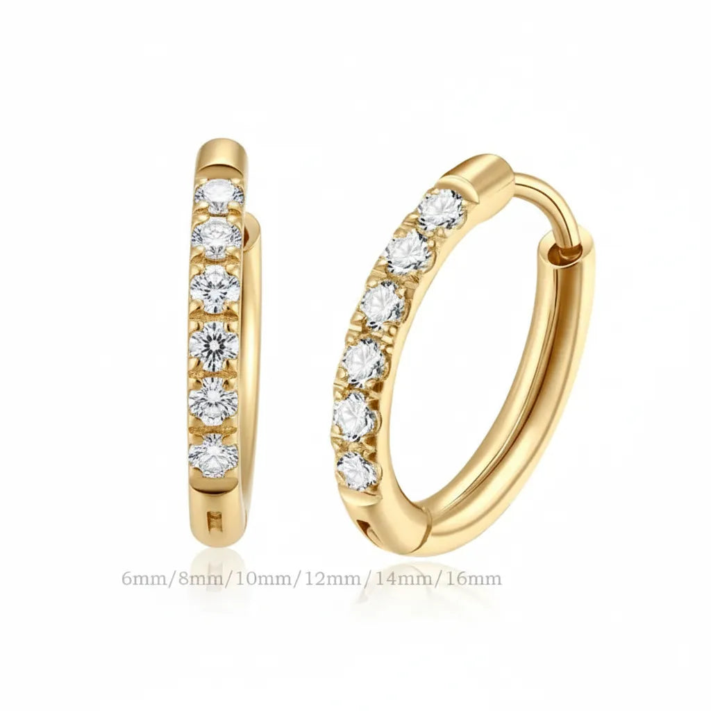 Her Own Shine | Pave Hoop Earrings