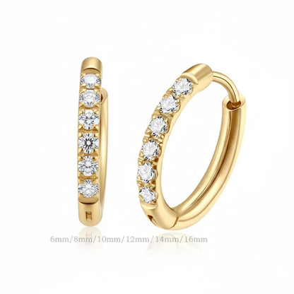 Her Own Shine | Pave Hoop Earrings