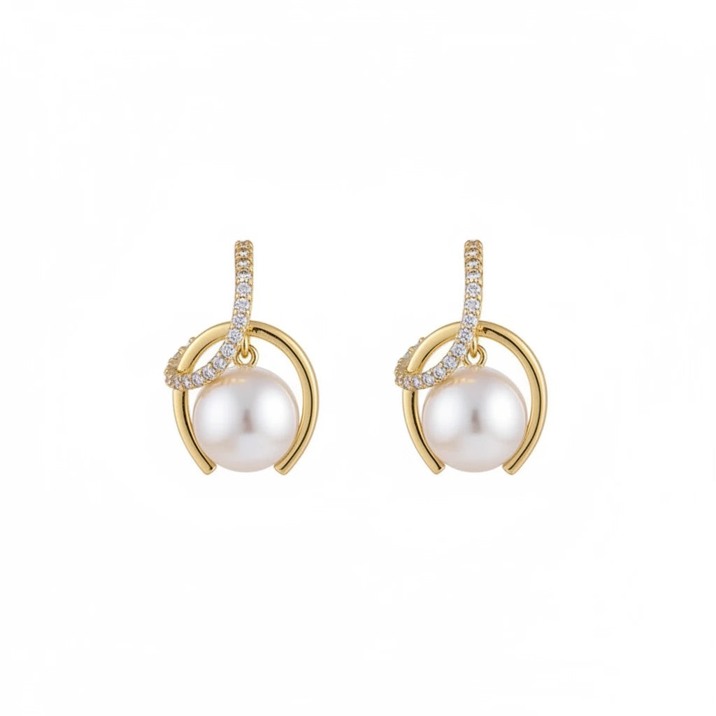 Paved Pearl Drops — Front Close-up