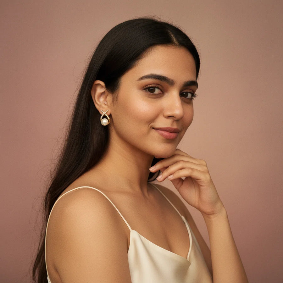 Pearl Crisscross Earrings | QUIET REBELLION