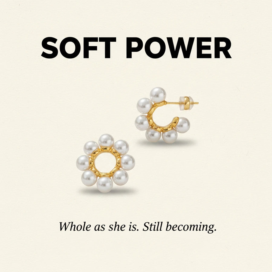 Pearl Hoop Earrings | SOFT POWER