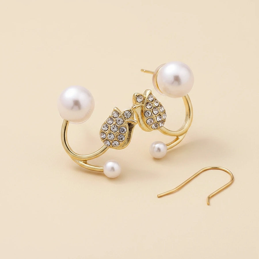 Pearl Tulip Ear Jackets | UNFURLING GRACE