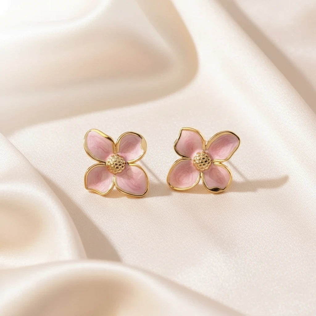 Pink Petal Earrings — Velvet Pedestal