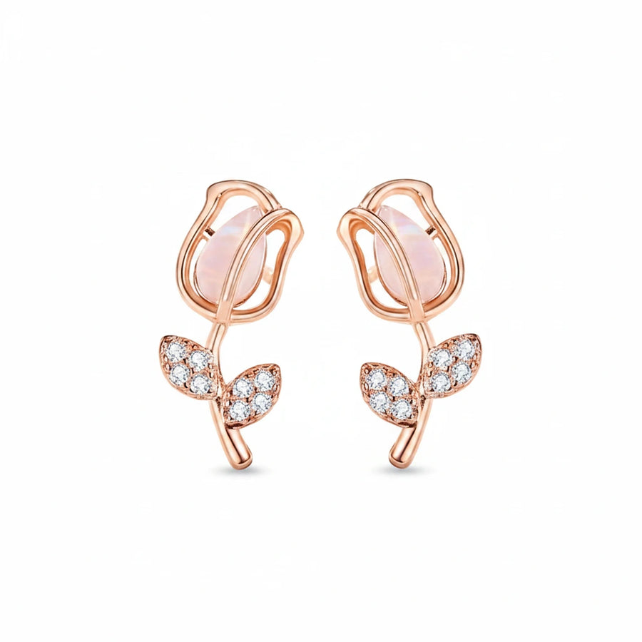 Rose Gold Tulip Studs | BLOOM ALWAYS