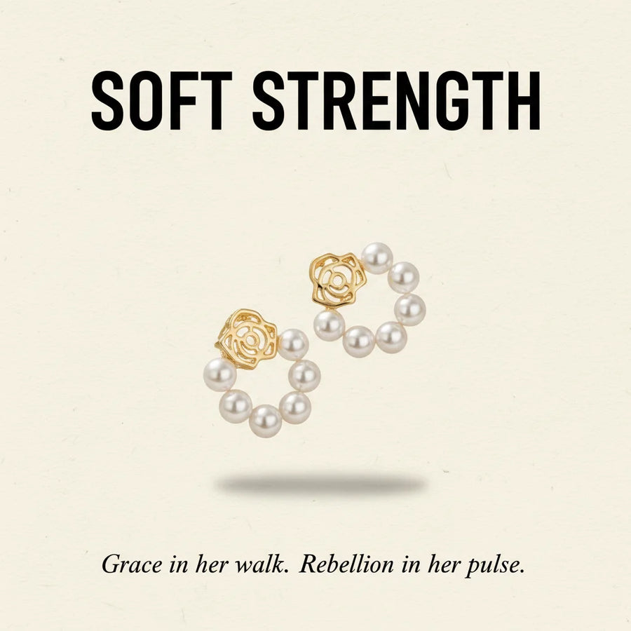 Rose Pearl Studs | SOFT STRENGTH