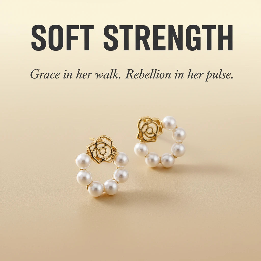 Rose Pearl Studs — Signature Card V2