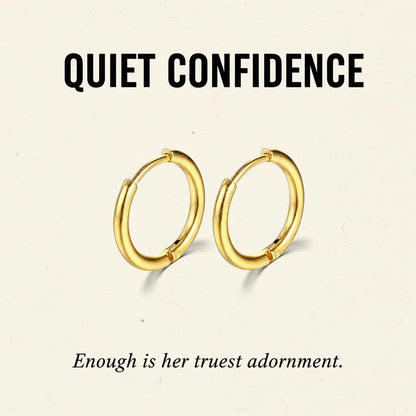 QUIET CONFIDENCE | Sleek Gold Hoops