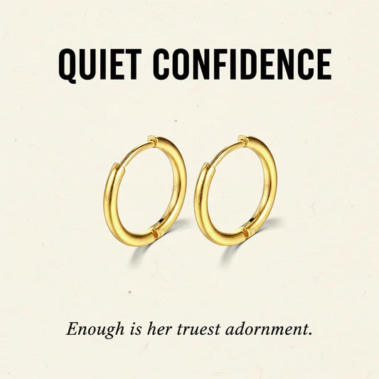 QUIET CONFIDENCE | Sleek Gold Hoops