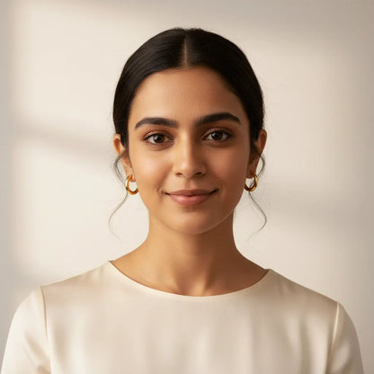 QUIET CONFIDENCE | Sleek Gold Hoops