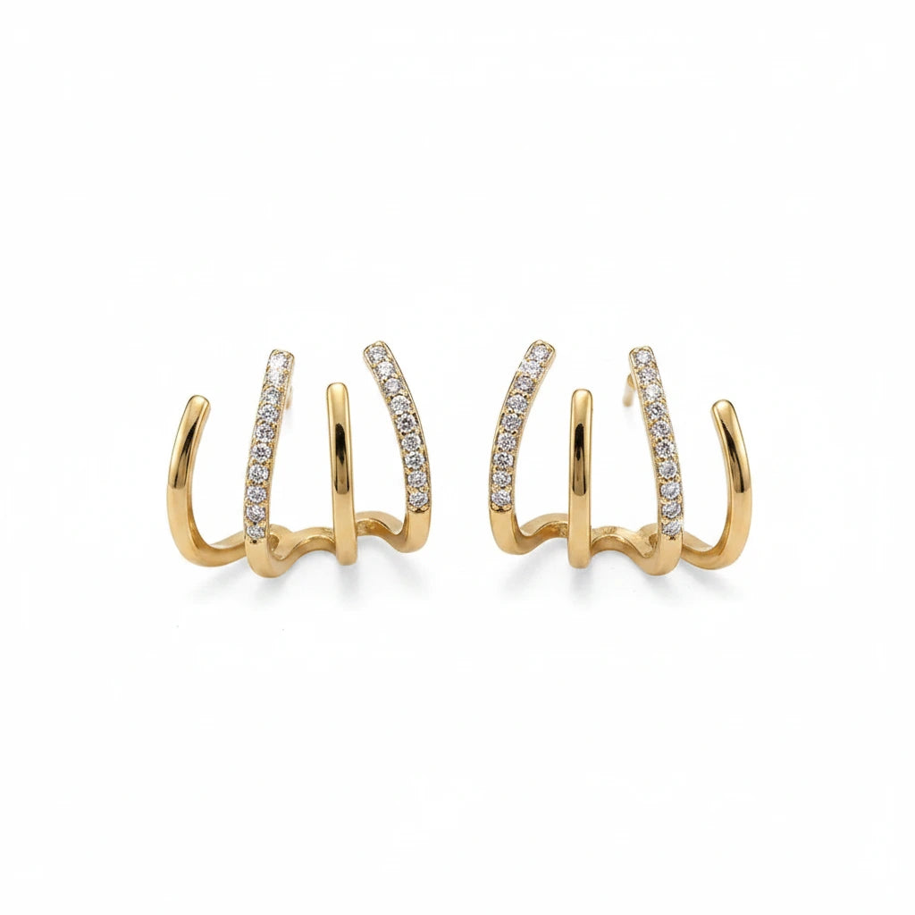 Sparkle Claw Earrings — Front Close-up