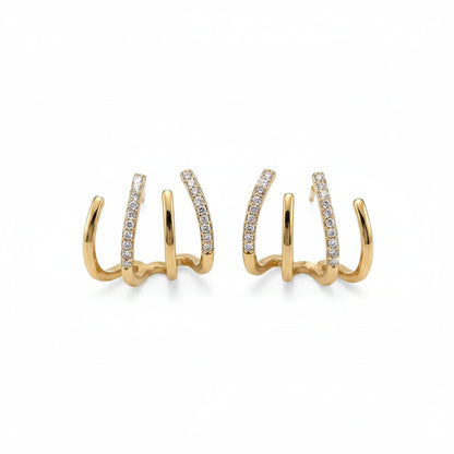 Sparkle Claw Earrings — Front Close-up