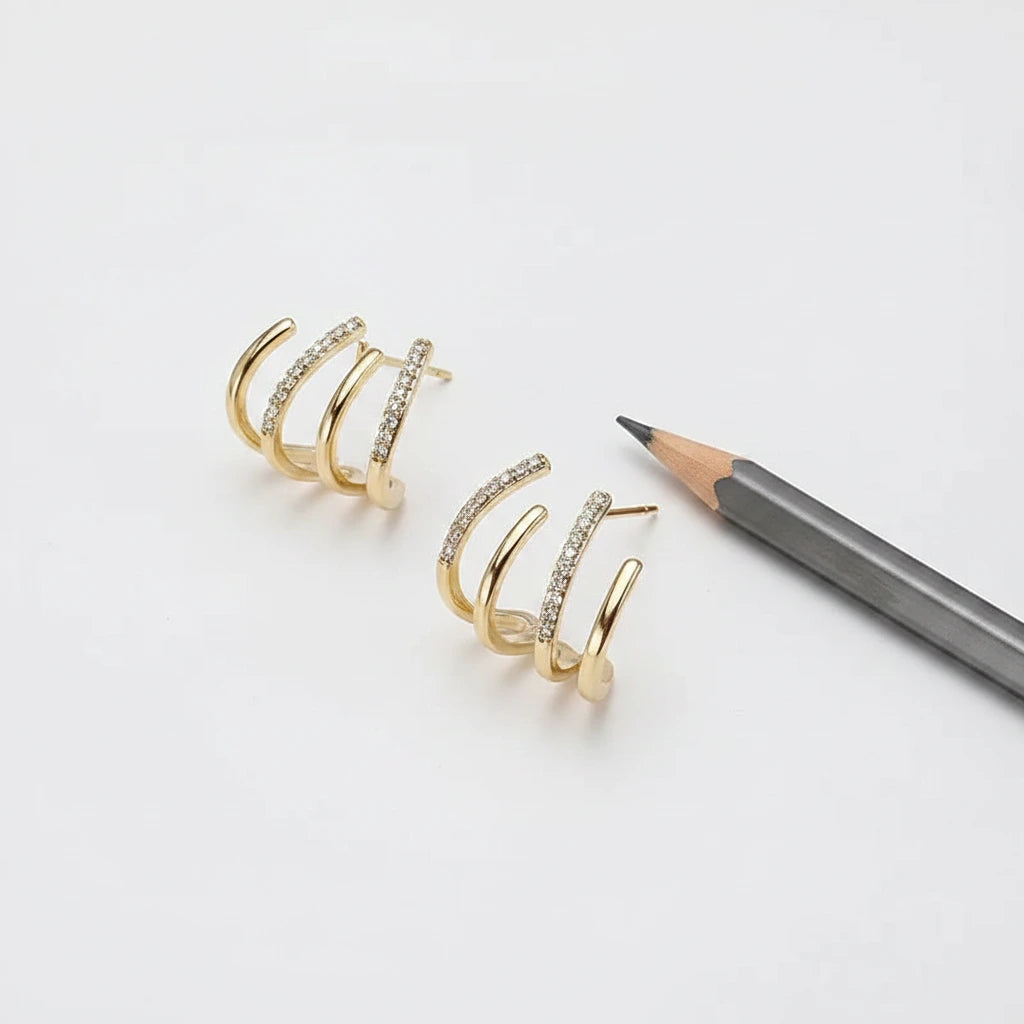 Sparkle Claw Earrings — Side Angle