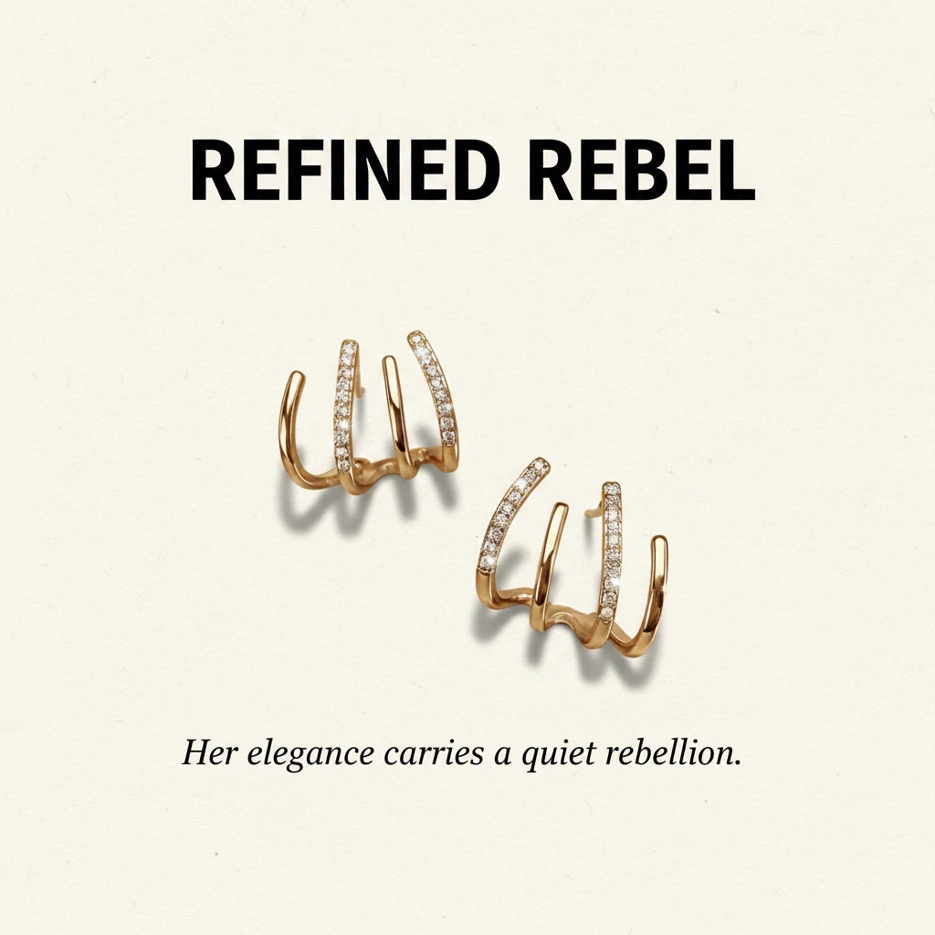 Sparkle Claw Earrings — Signature Card