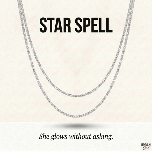 Star Spell | Double-Layer Crystal Chain Necklace