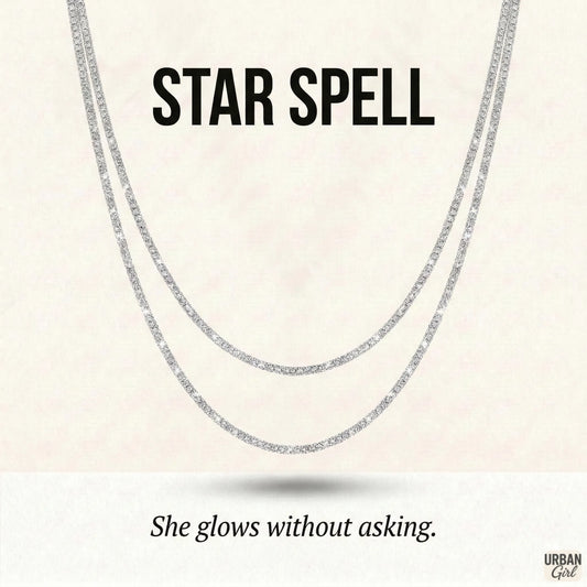 Star Spell | Double-Layer Crystal Chain Necklace