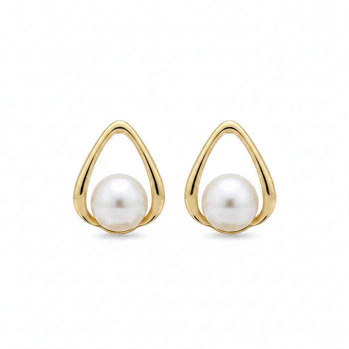 Teardrop Pearl Studs | QUIET GRACE