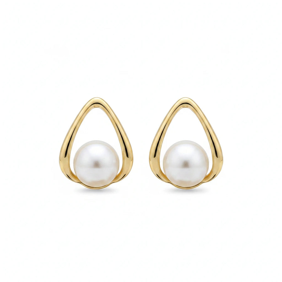 Teardrop Pearl Studs | QUIET GRACE