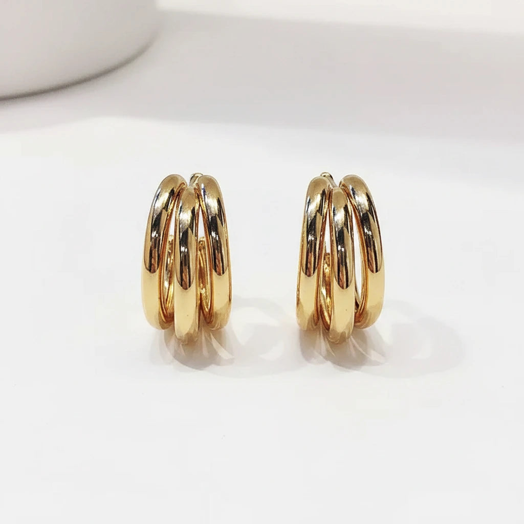 Triple Layer Hoops — Front Close-up