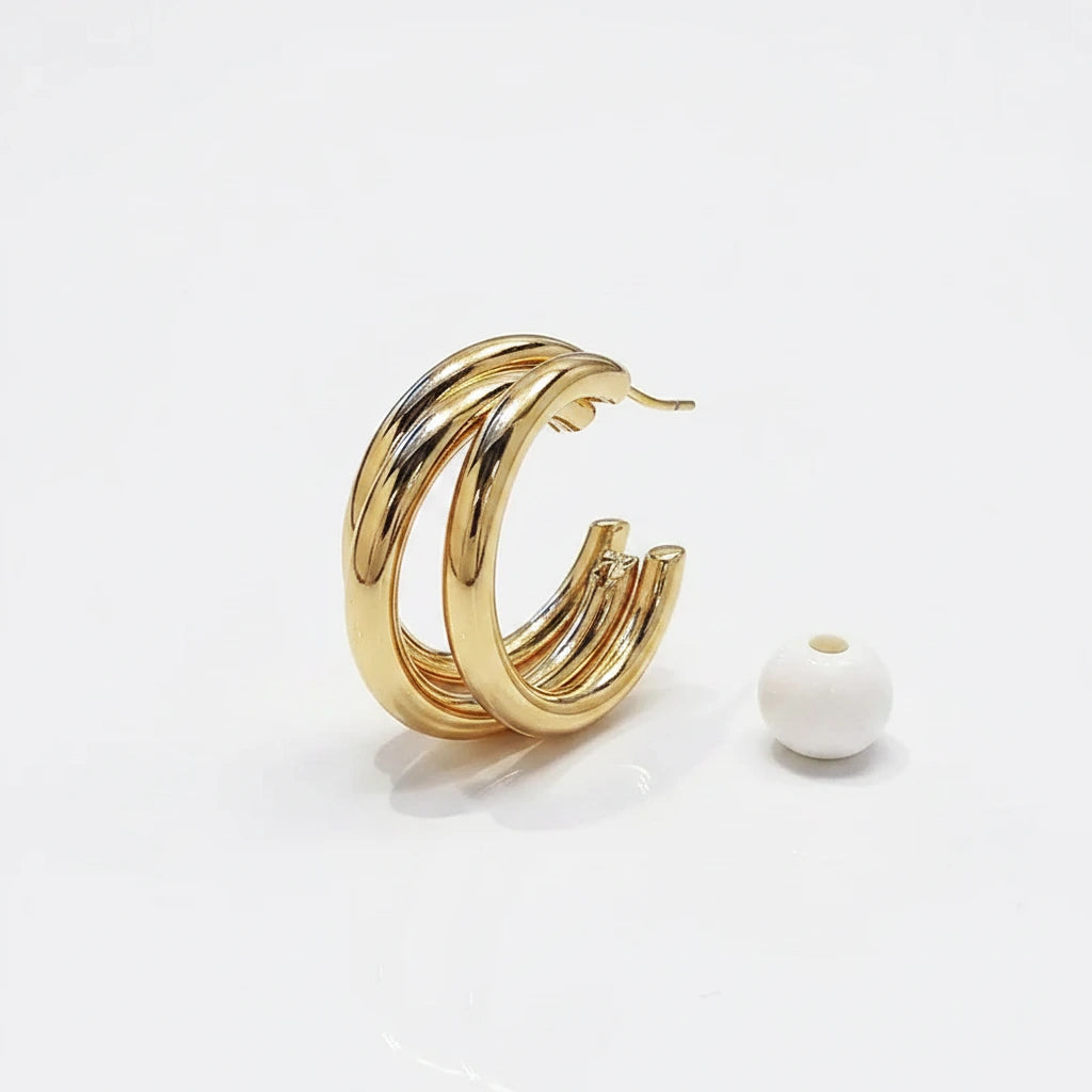 Triple Layer Hoops — Side Angle