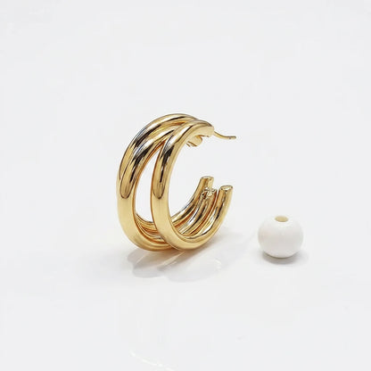 Triple Layer Hoops — Side Angle